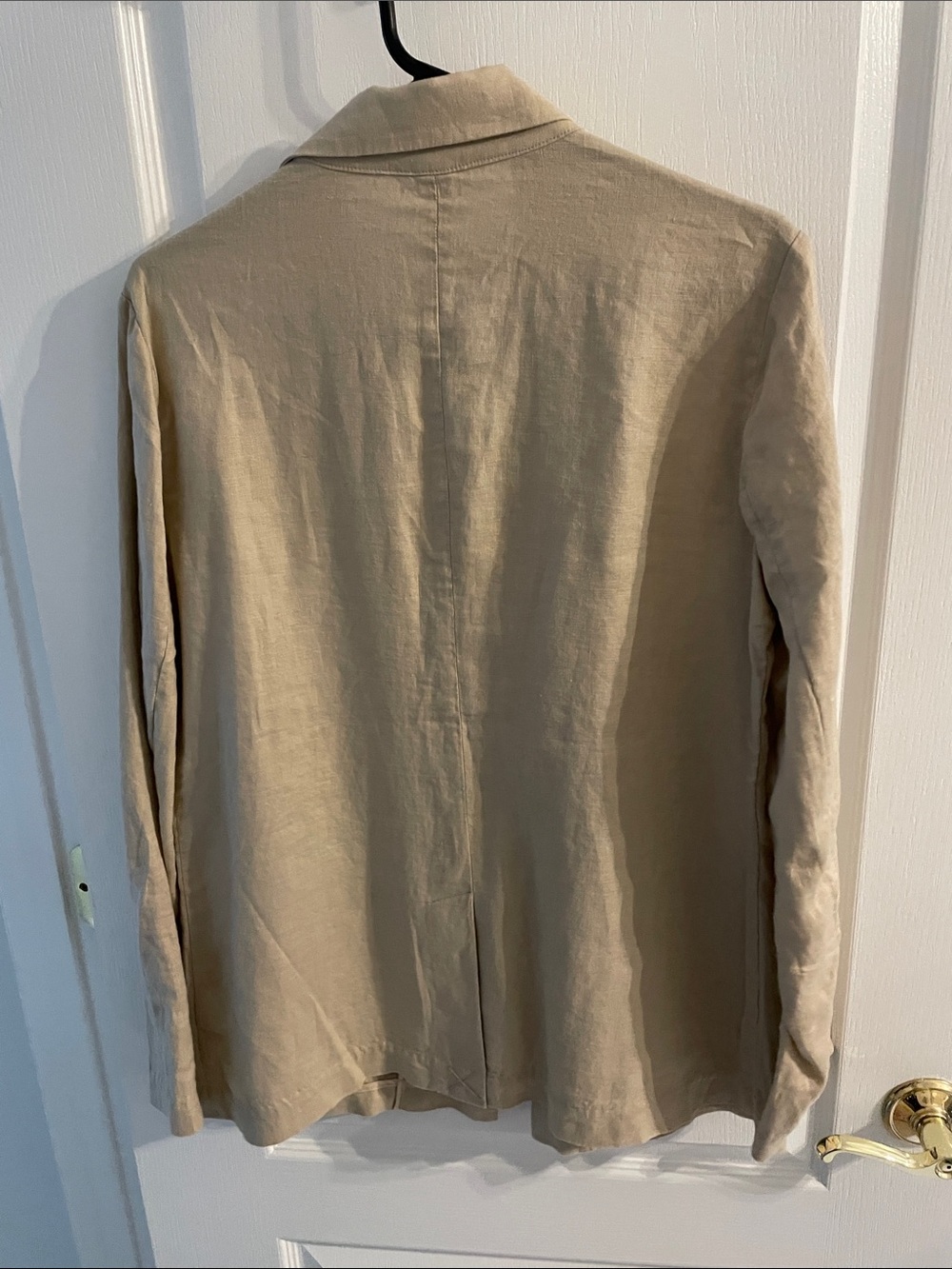 NWOT Quince Beige Linen-Blend Tailored Blazer - Picture 4 of 5